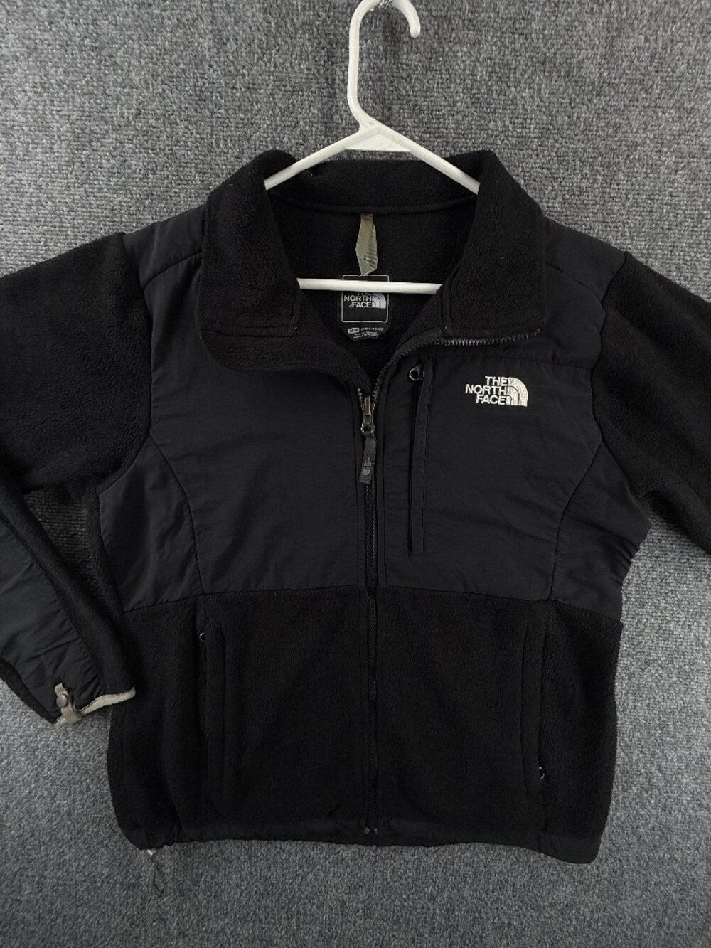 North Face Denali AC6W Fleece Jacket Medium Logo Polyester Womens Black Solid